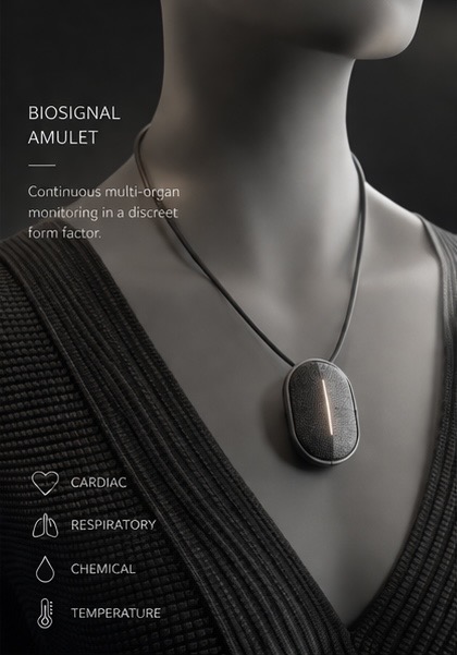 Biosignal Amulet concept rendering